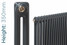 NF2-A-350-TH - Infinity Anthracite 2 Column Radiator 16 Sections H350mm X W760mm NF2-A-350-TH - Infinity Anthracite 2 Column Radiator 16 Sections H350mm X W760mm